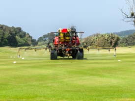 chemical application on golf course