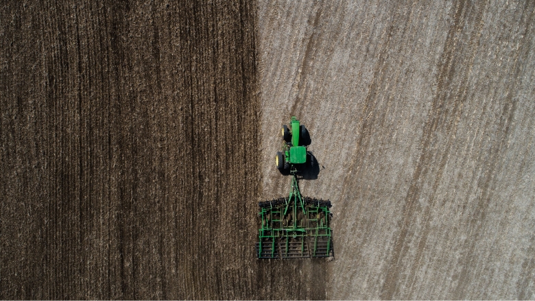 tilling soil