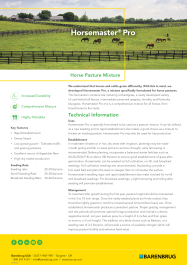 HorseMaster Pro Tech Sheet